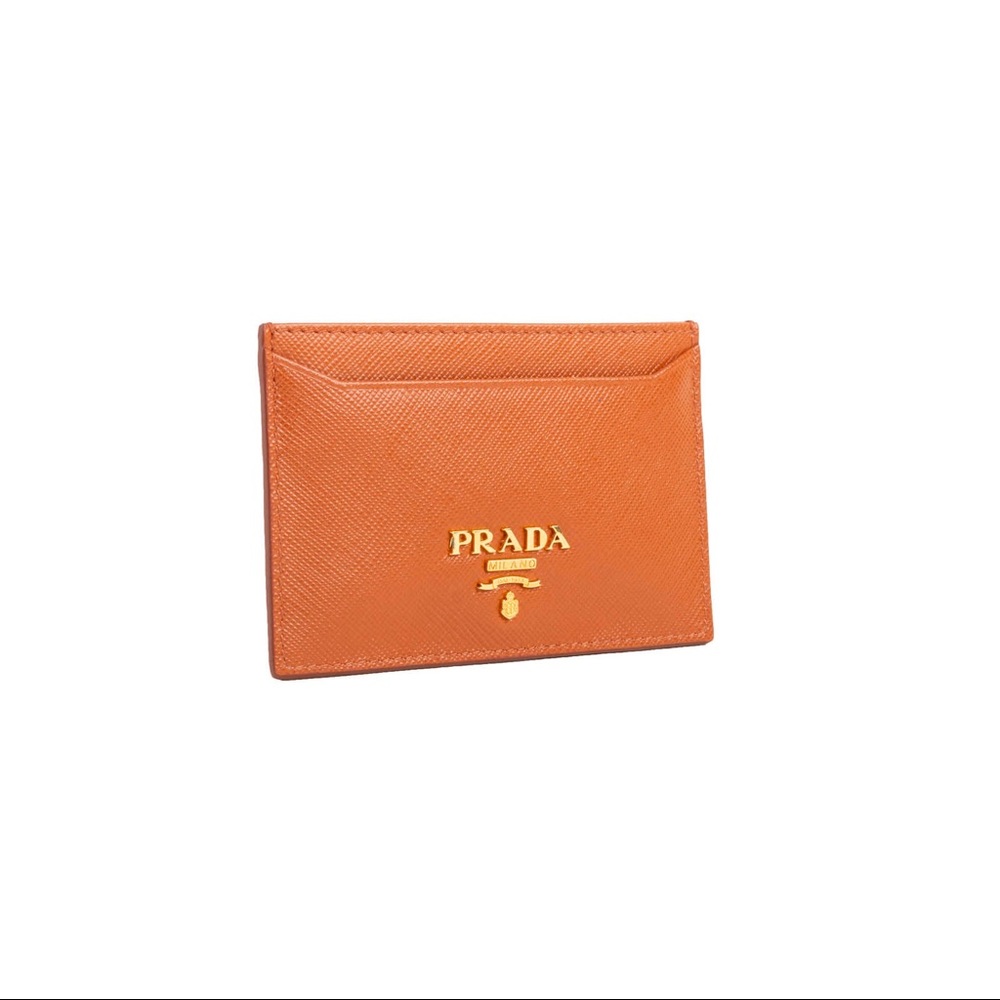 Authentic Prada orange Cardholder